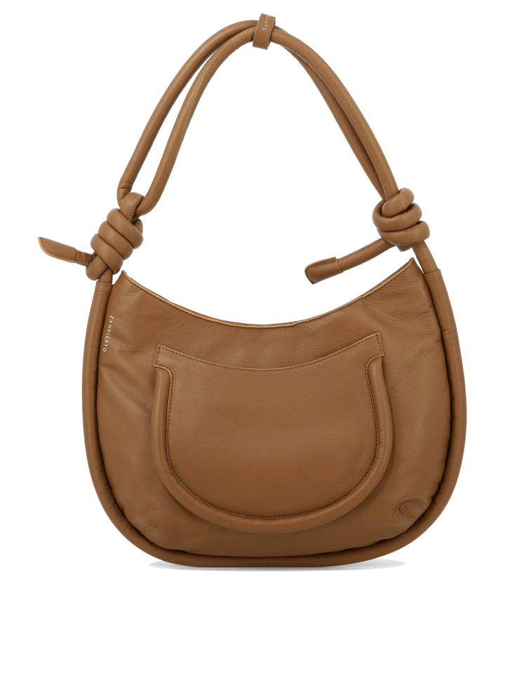 Demi Piuma Knot Handbags Beige