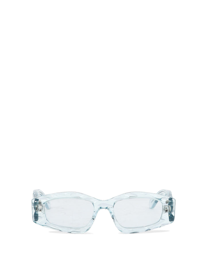 With Geometric Shape Sunglasses Light Blue