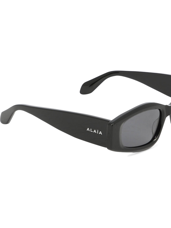 With Geometric Shape Sunglasses Black