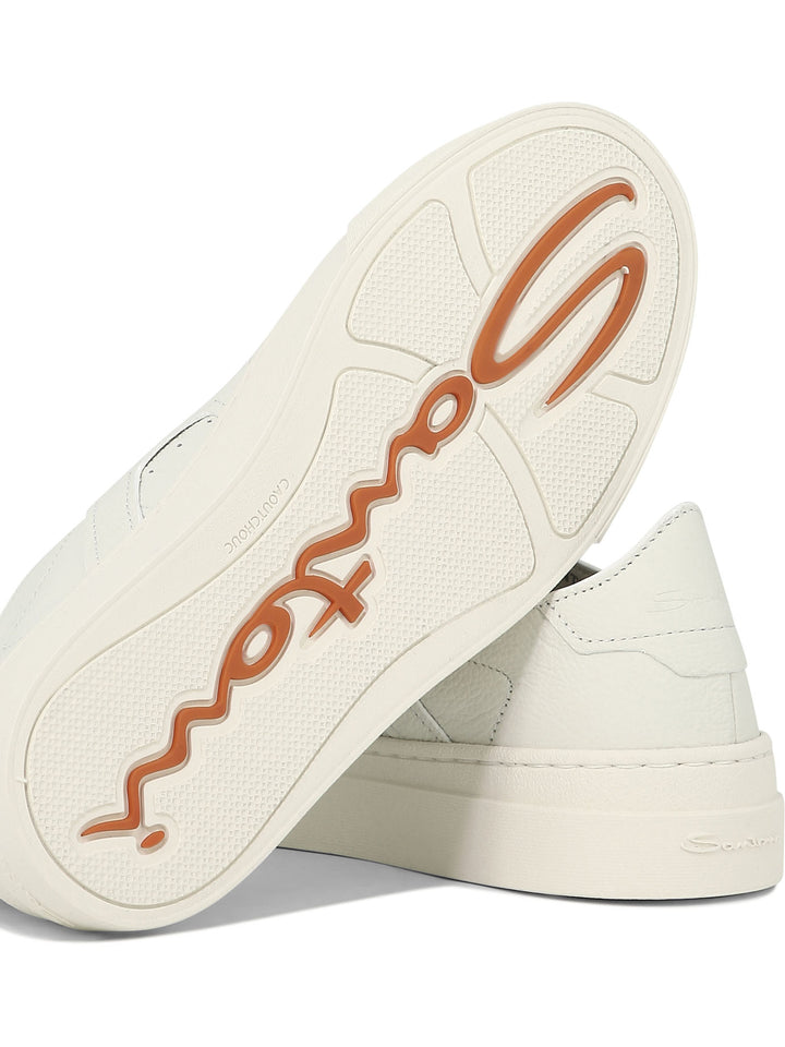 Double Buckle Sneakers & Slip-On White