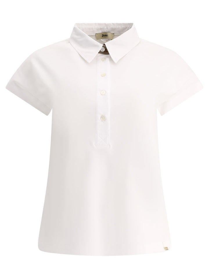 Poplin And Monogram Polo Shirt Polo Shirts White