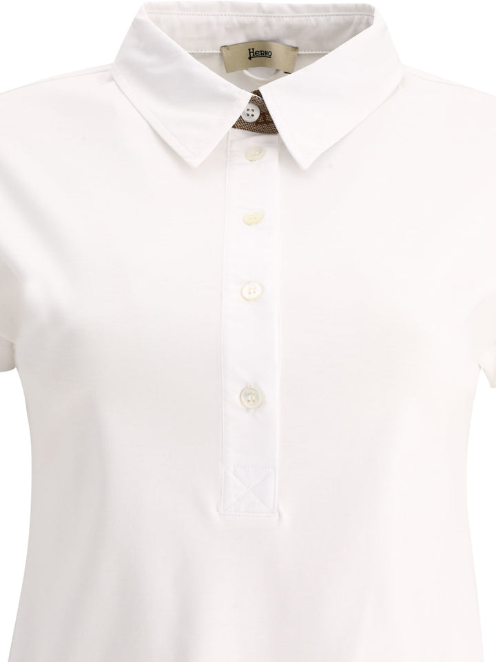 Poplin And Monogram Polo Shirt Polo Shirts White