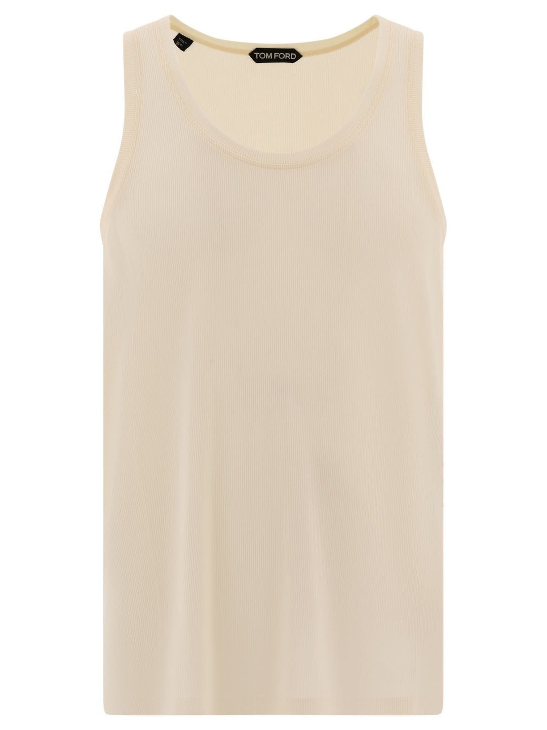 Ribbed Tank Top T-Shirts Beige