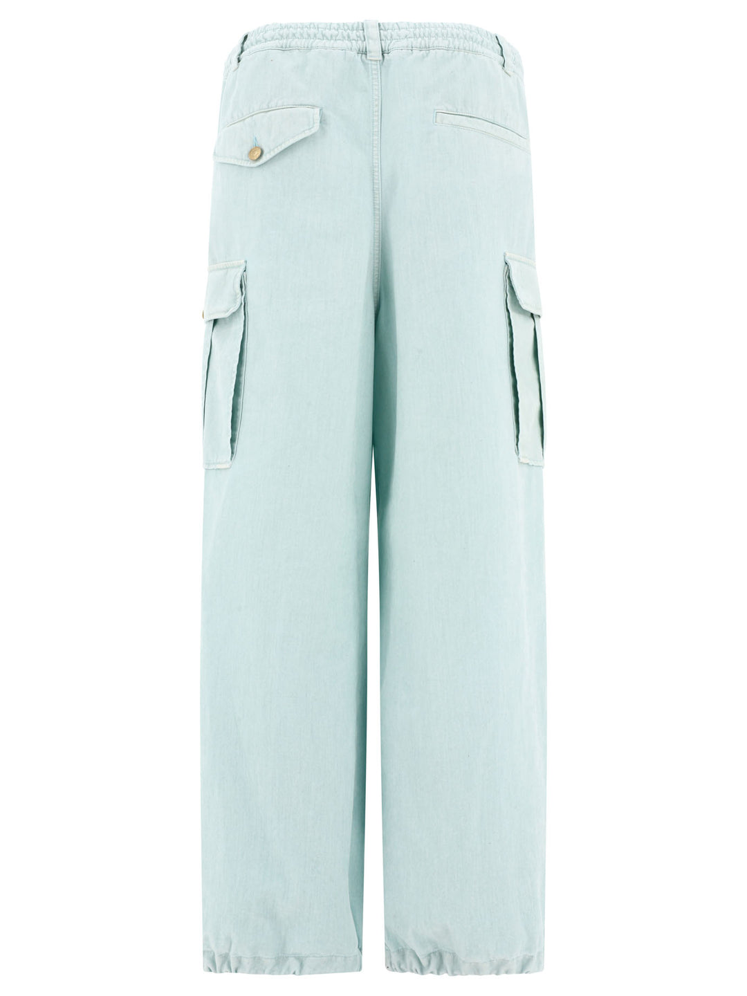 Cargo  With Drape-Detail Trousers Light Blue