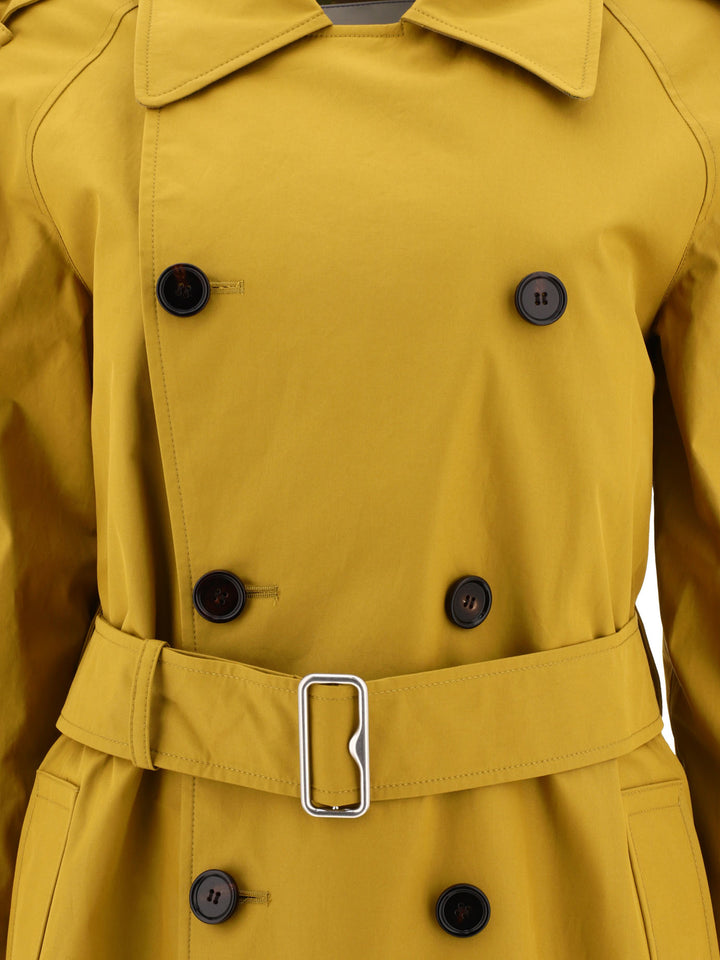 Long Gabardine Trench Coat Coats Yellow