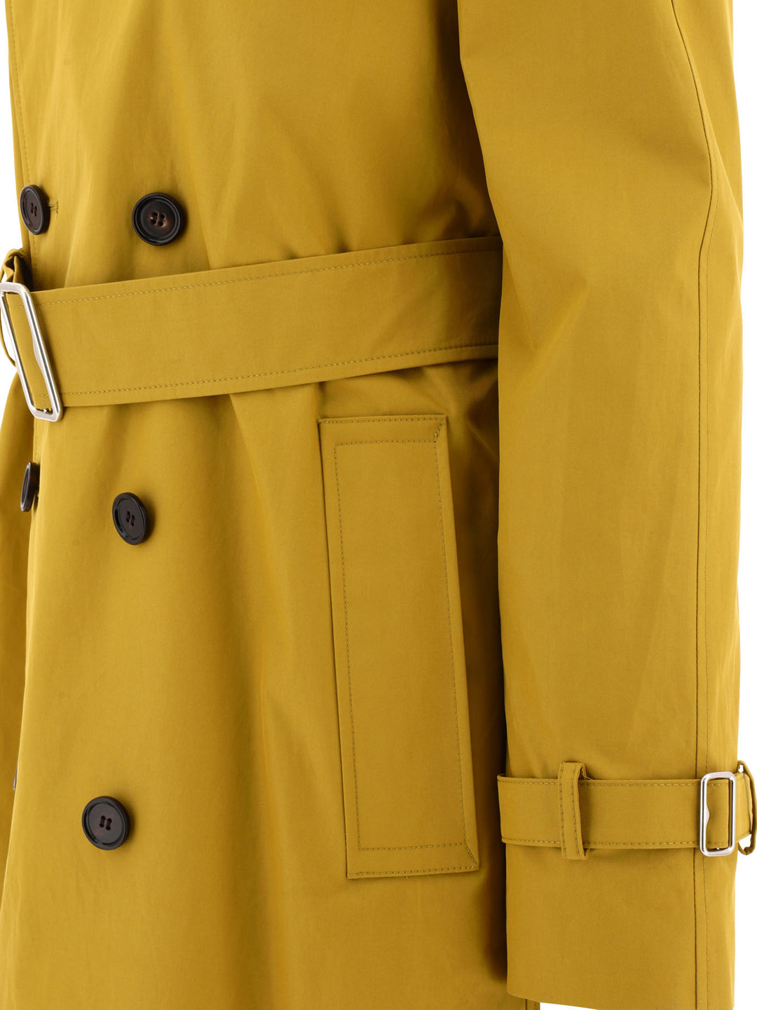 Long Gabardine Trench Coat Coats Yellow