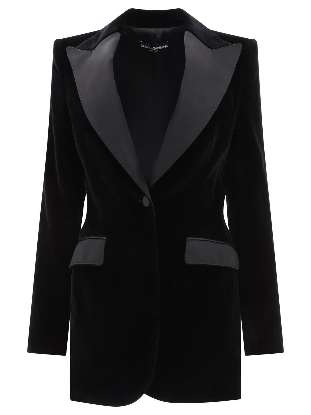 Velvet Single-Breasted Turlington Tuxedo Jacket Jackets Black