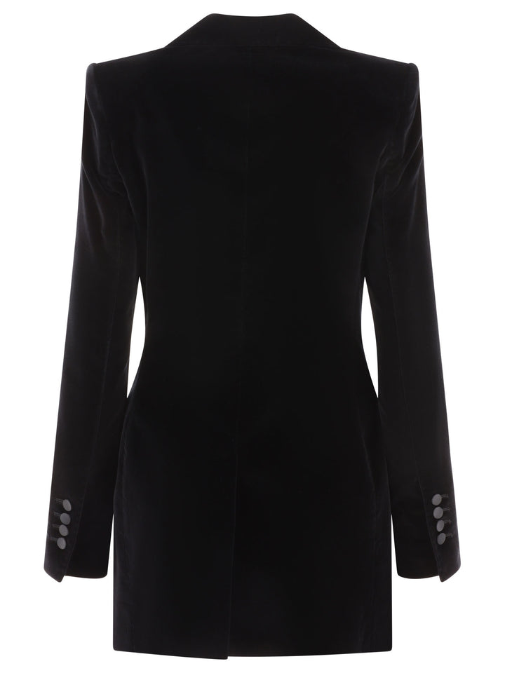 Velvet Single-Breasted Turlington Tuxedo Jacket Jackets Black