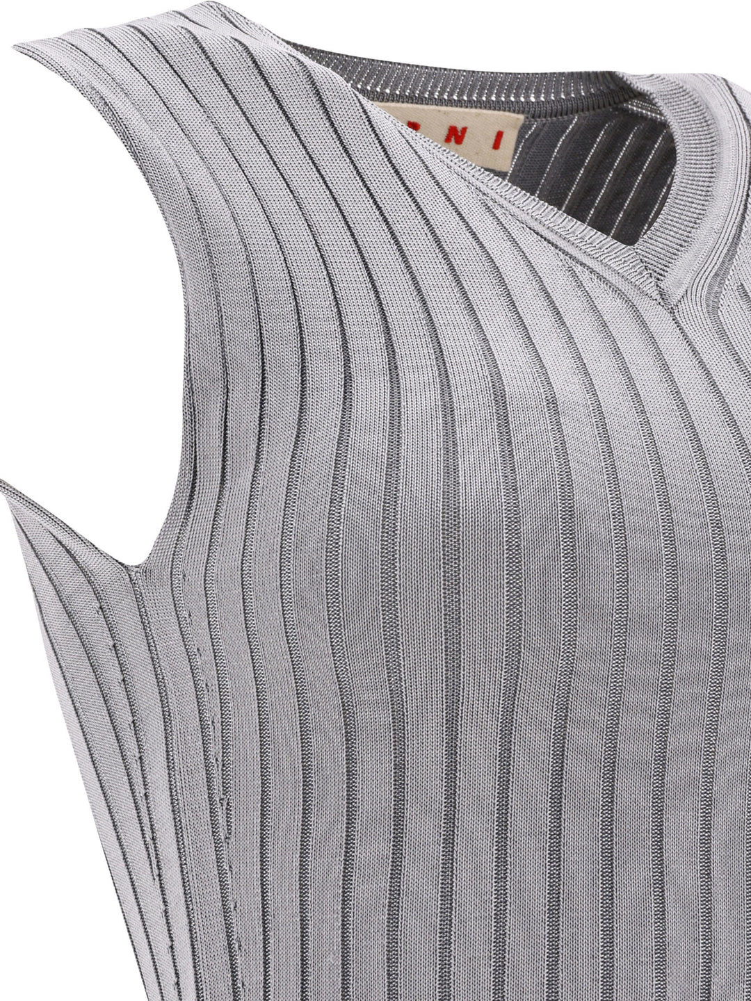 Ribbed Tank Top Tops Grey