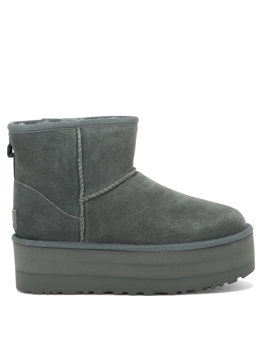 Classic Mini Platform Ankle Boots Grey