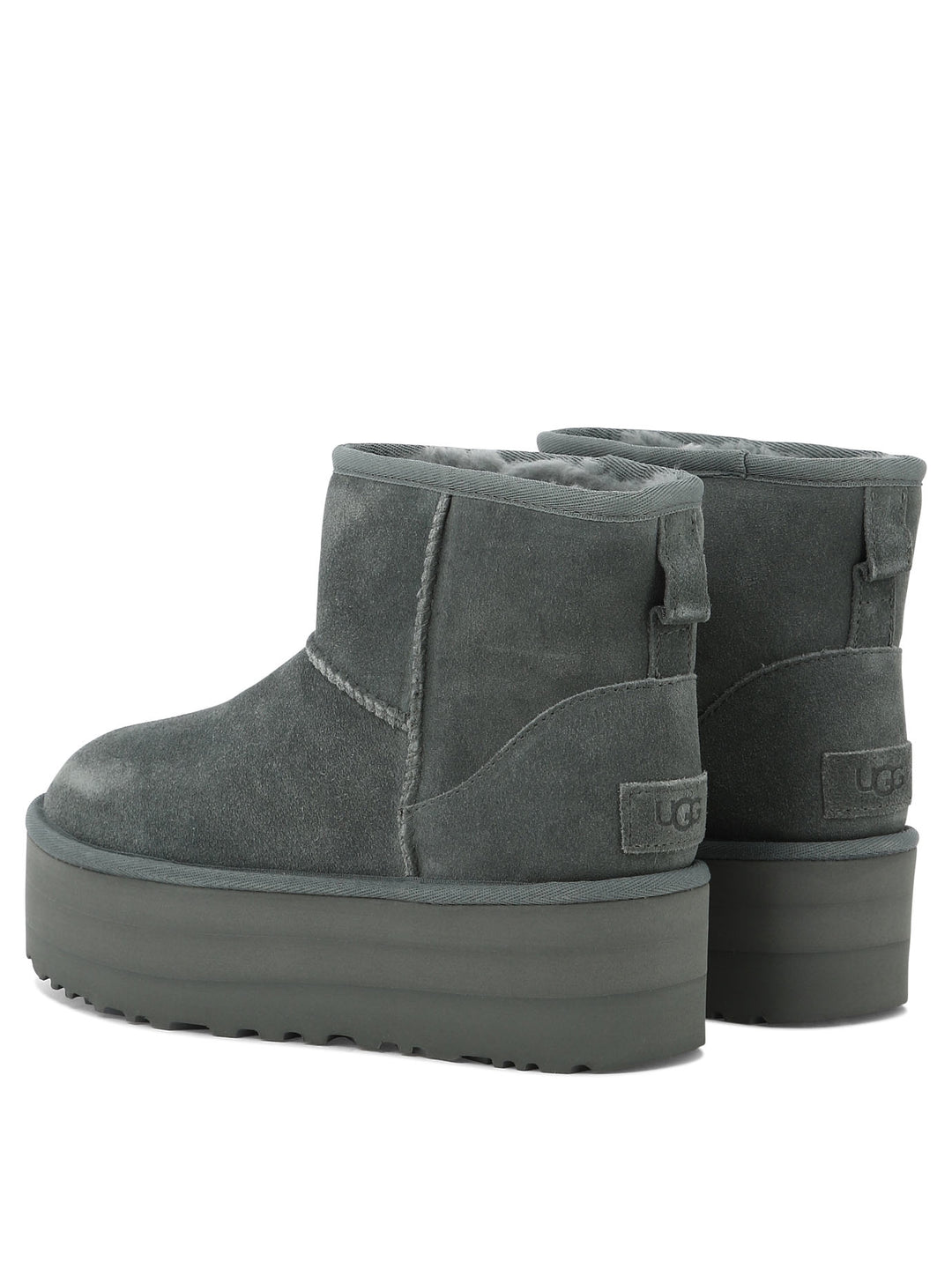 Classic Mini Platform Ankle Boots Grey