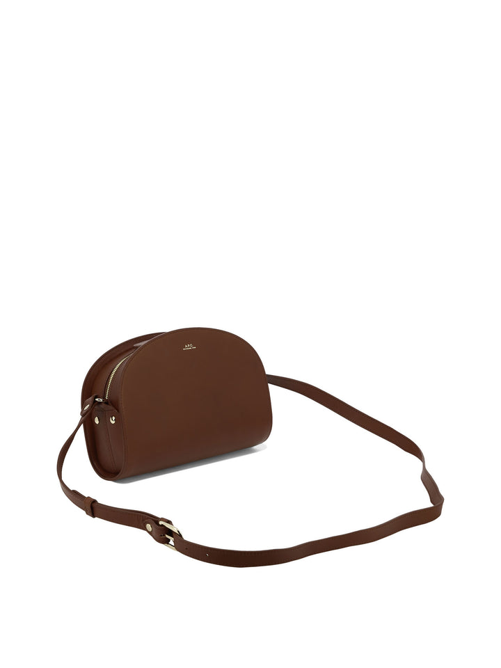 Demi-Lune Crossbody Bags Brown