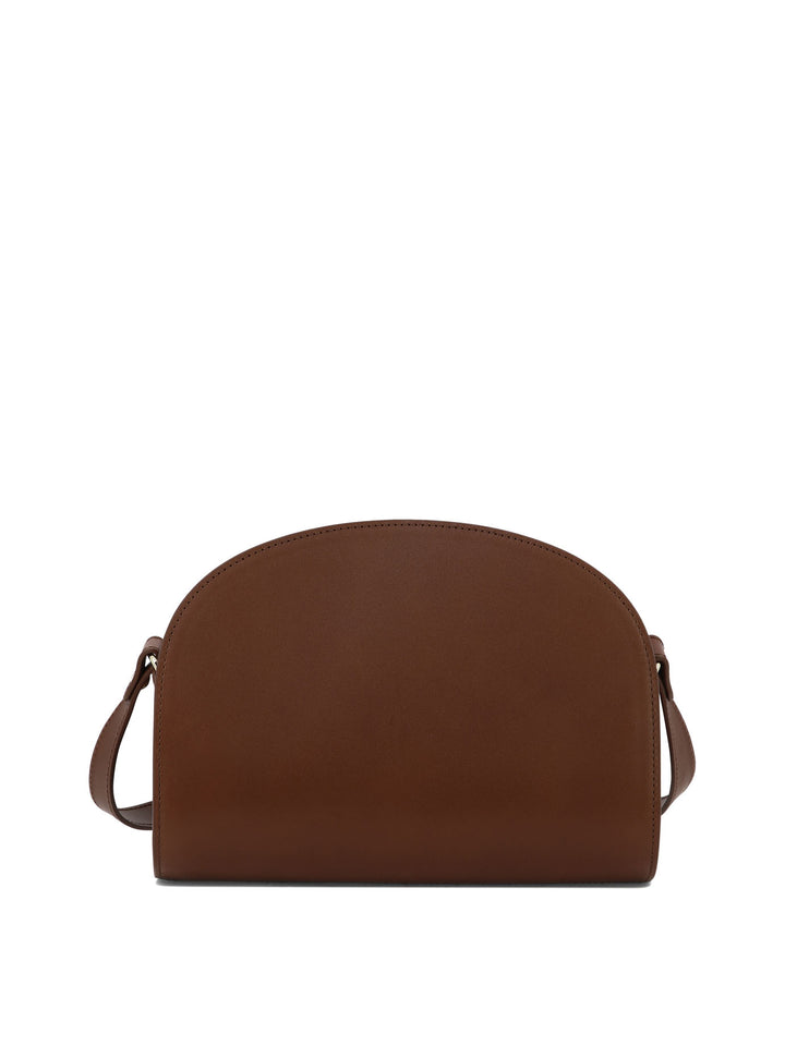 Demi-Lune Crossbody Bags Brown