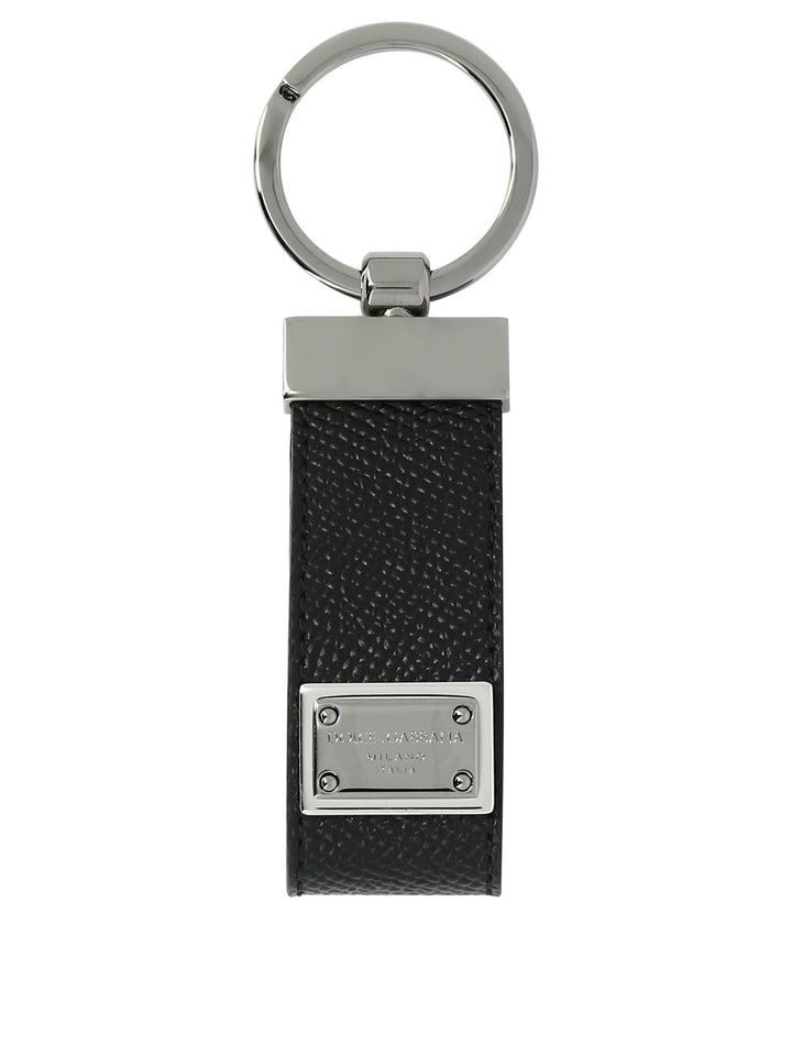 Keychain With Logo Tag Key Holders & Charms Black