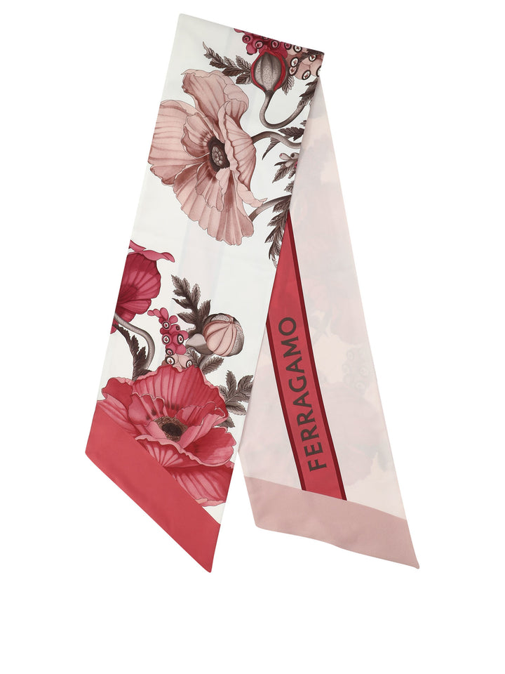 Bandeau With Poppy Print Scarves Pink