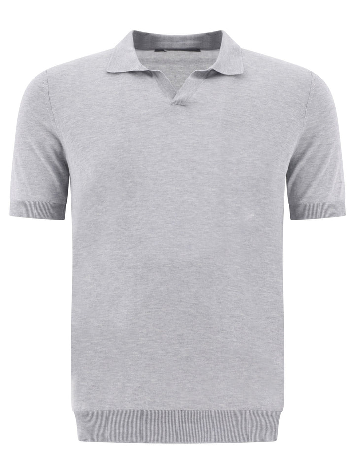 Silk Polo Shirt Polo Shirts Grey