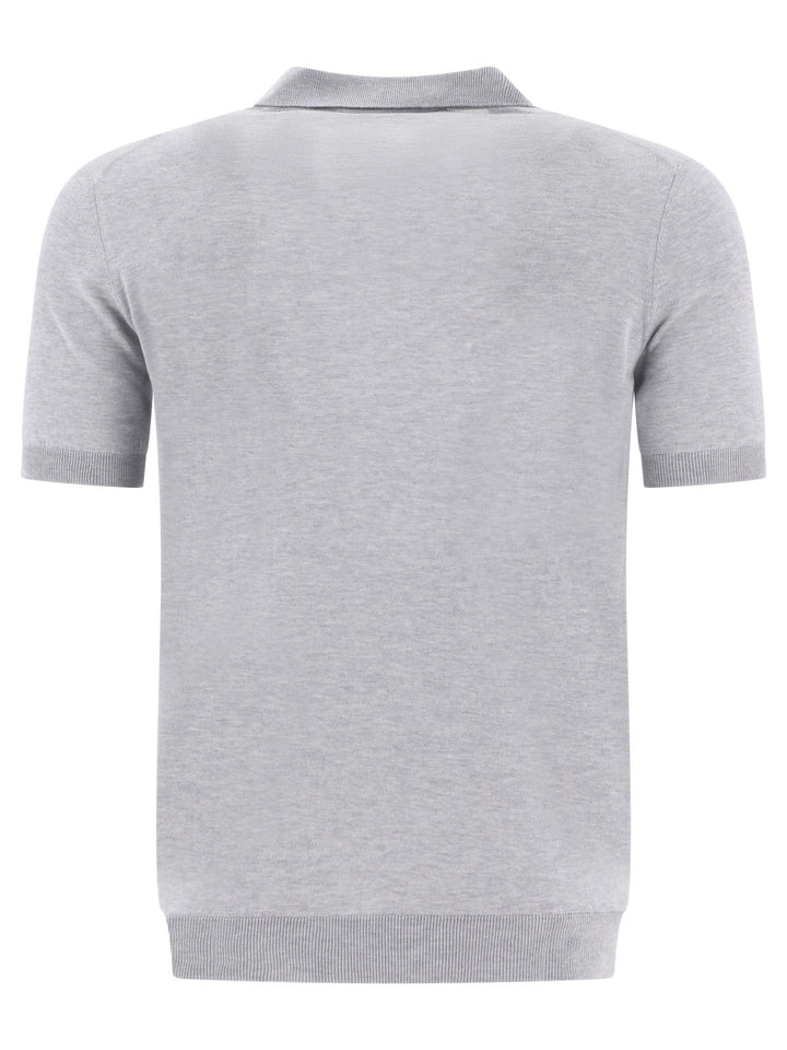 Silk Polo Shirt Polo Shirts Grey