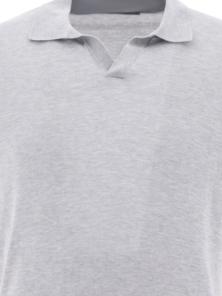 Silk Polo Shirt Polo Shirts Grey