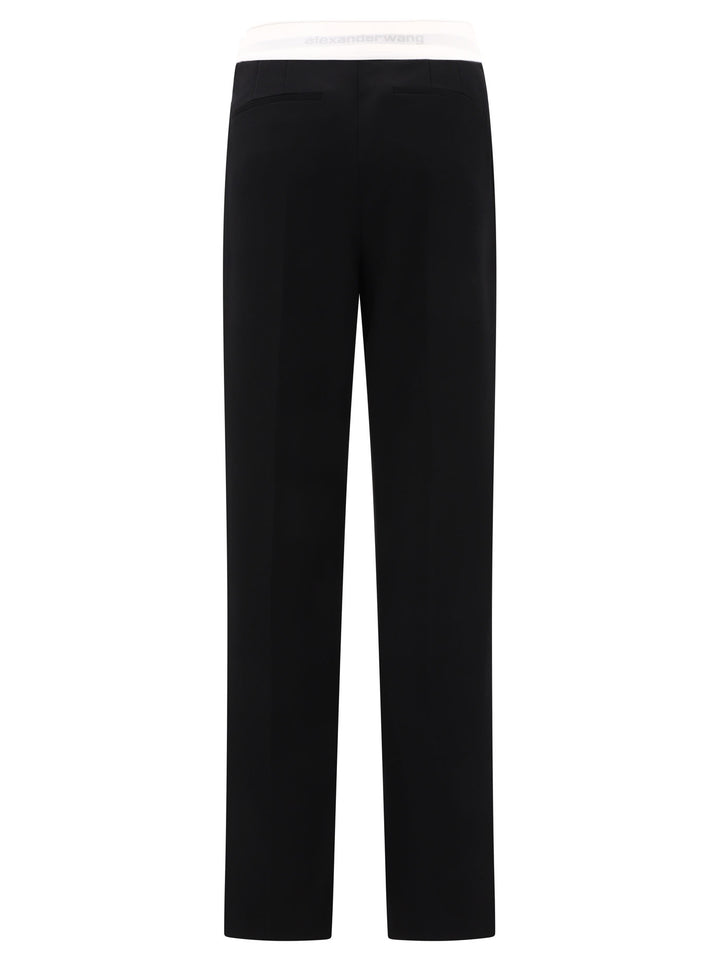 Tailored  With Logo At The Waist Trousers Black