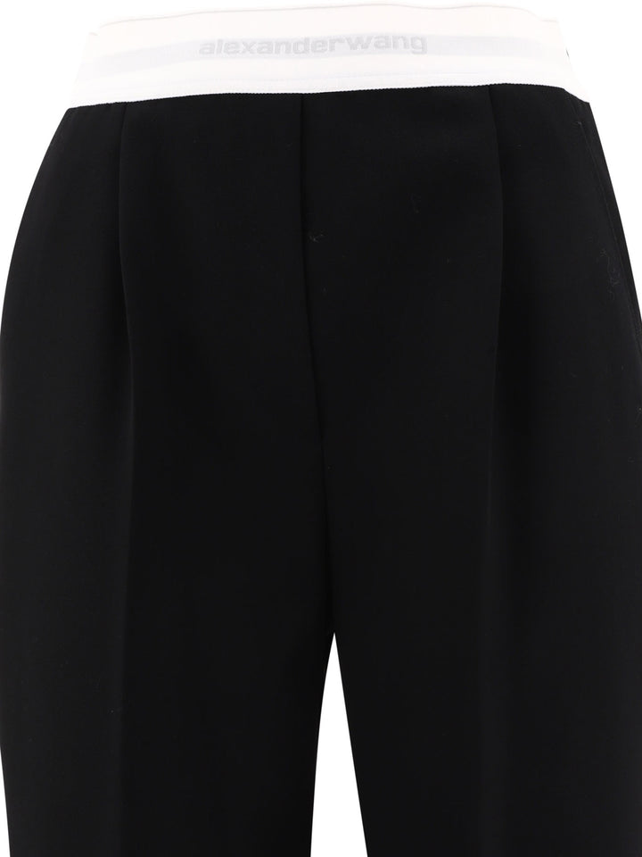 Tailored  With Logo At The Waist Trousers Black