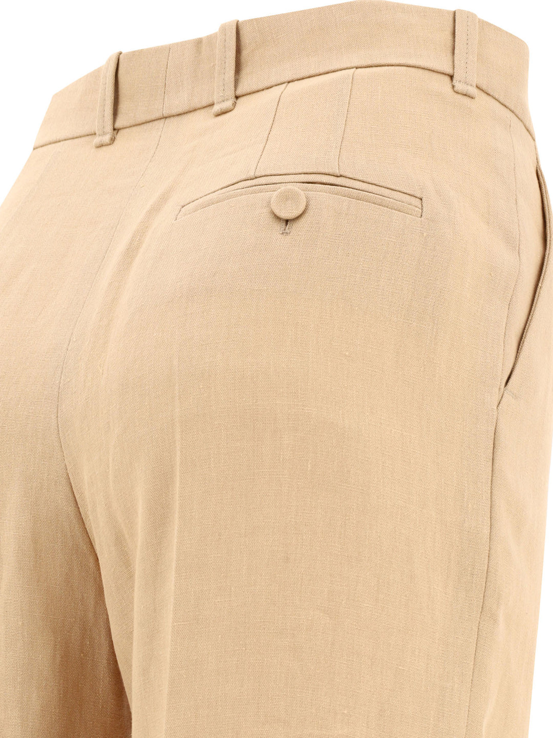 High-Rise Tailored Trousers Beige