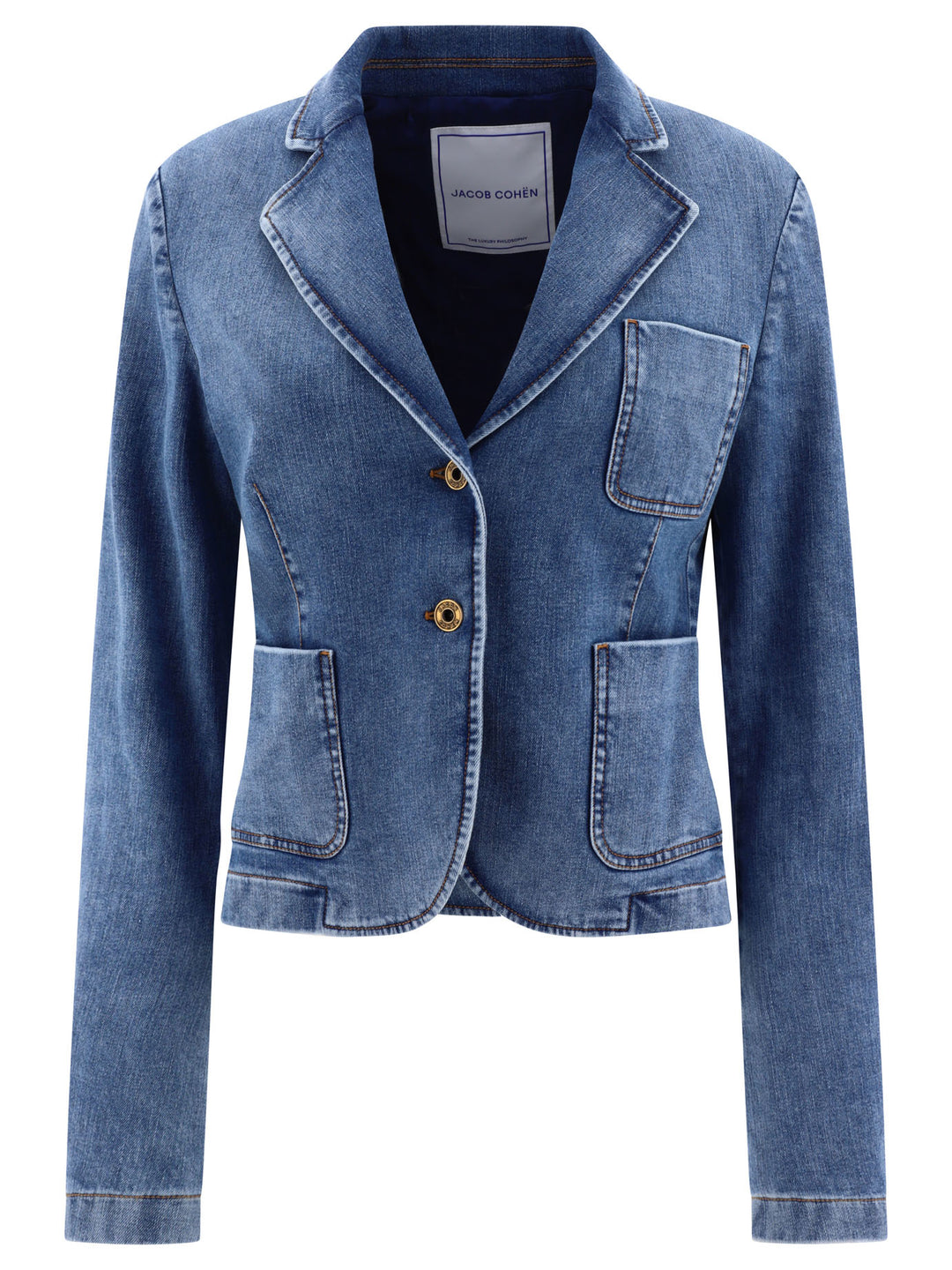 Denim Blazer Jackets Light Blue