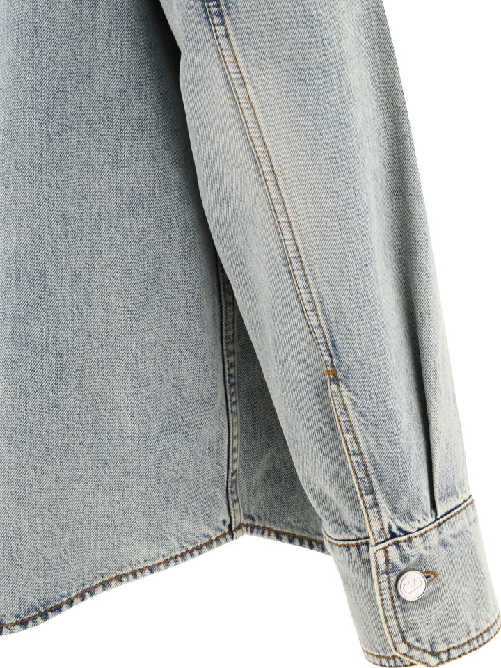 V Detail Jackets Light Blue