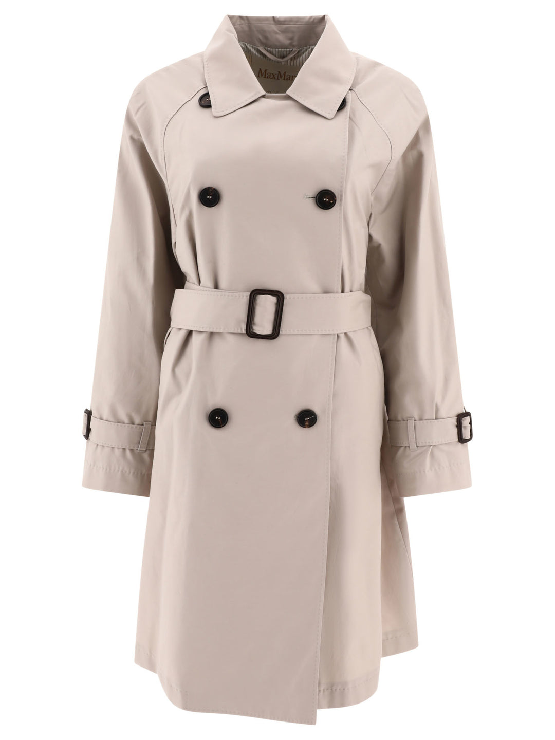 Double-Breasted Trench Coat Coats Beige