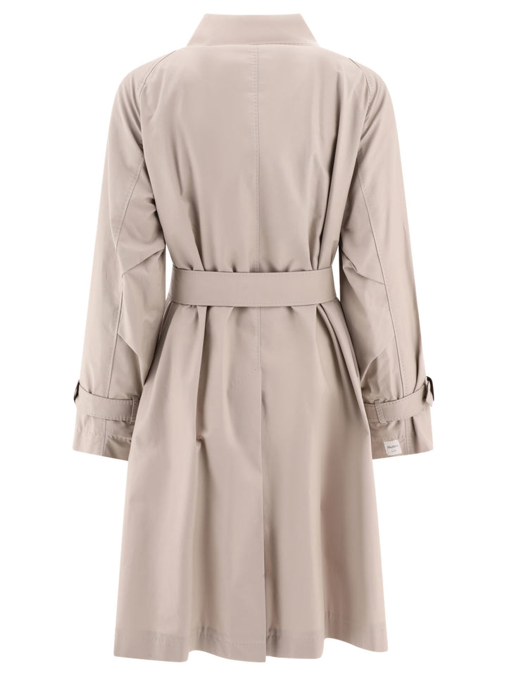 Double-Breasted Trench Coat Coats Beige