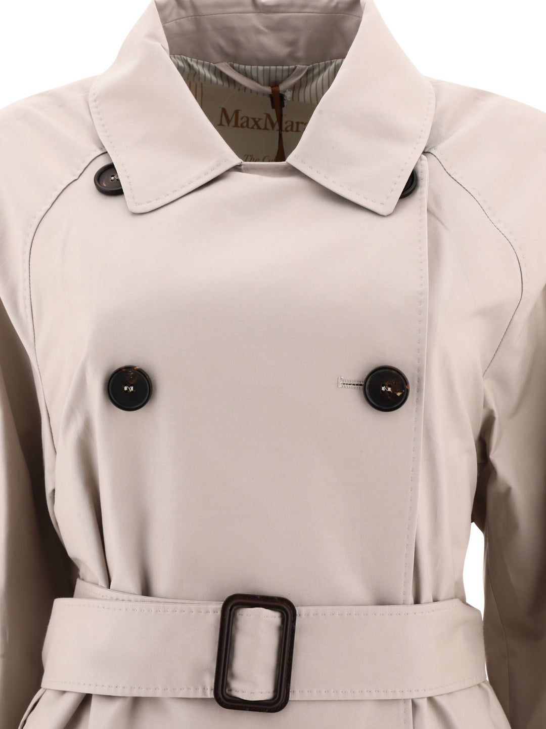 Double-Breasted Trench Coat Coats Beige