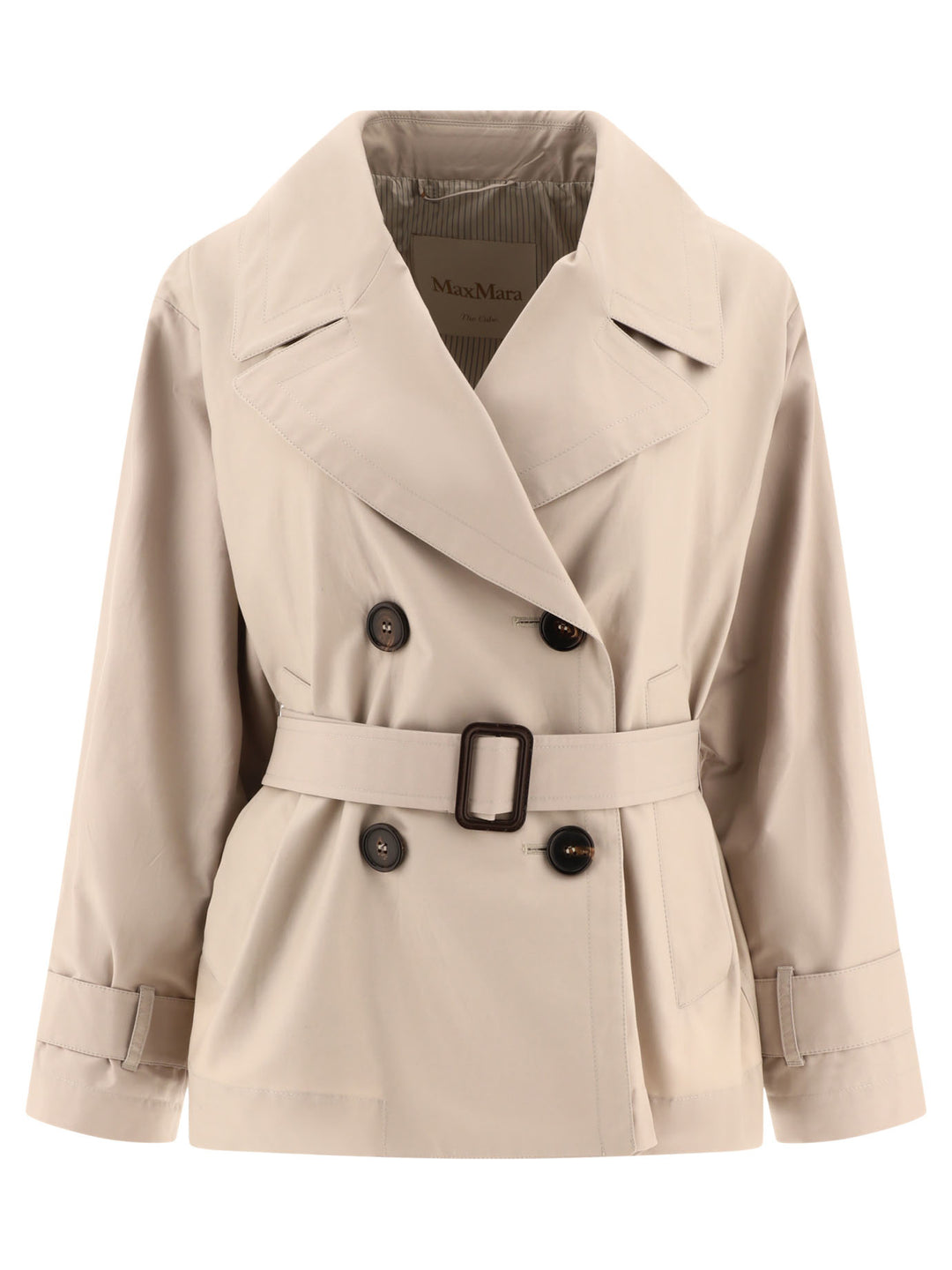 Double-Breasted Trench Coat Coats Beige