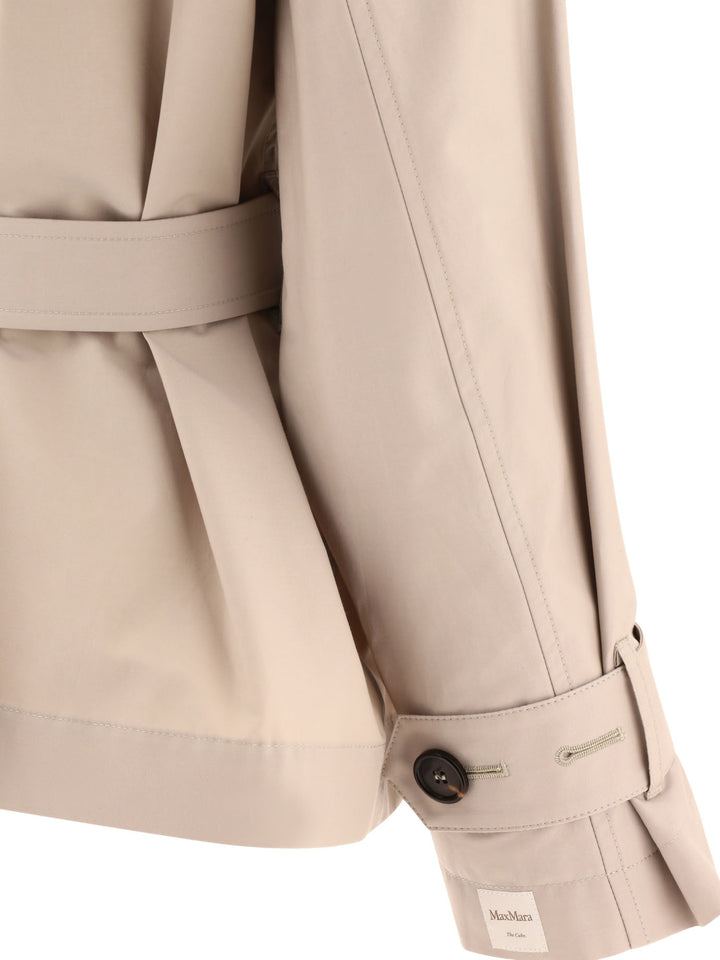 Double-Breasted Trench Coat Coats Beige