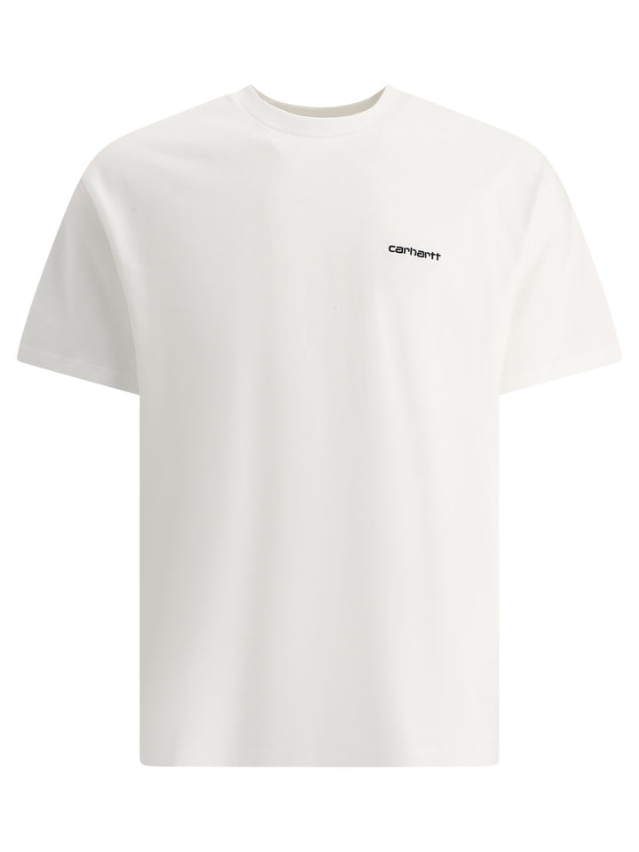 Script Embroidery T-Shirts White