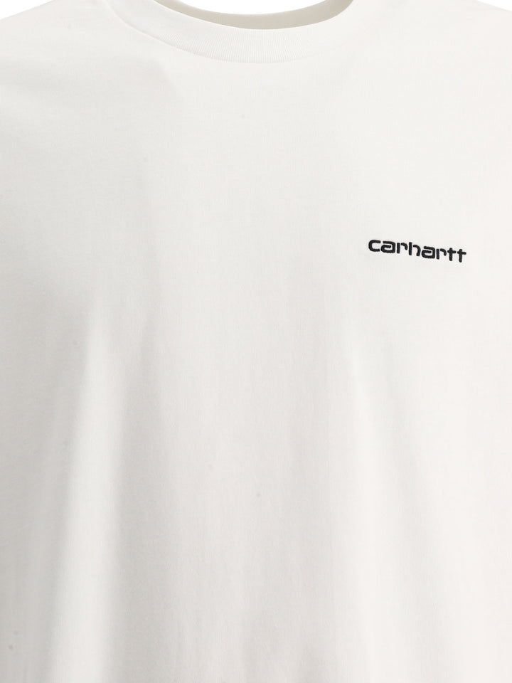 Script Embroidery T-Shirts White