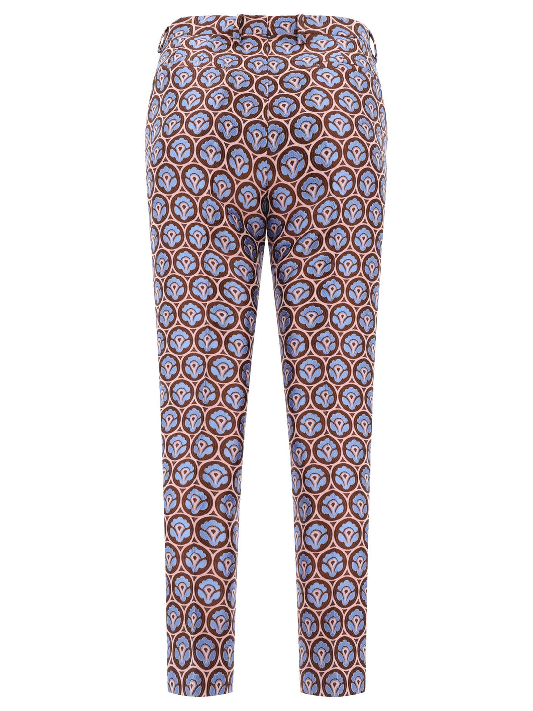 Shiny Jacquard Trousers Light Blue