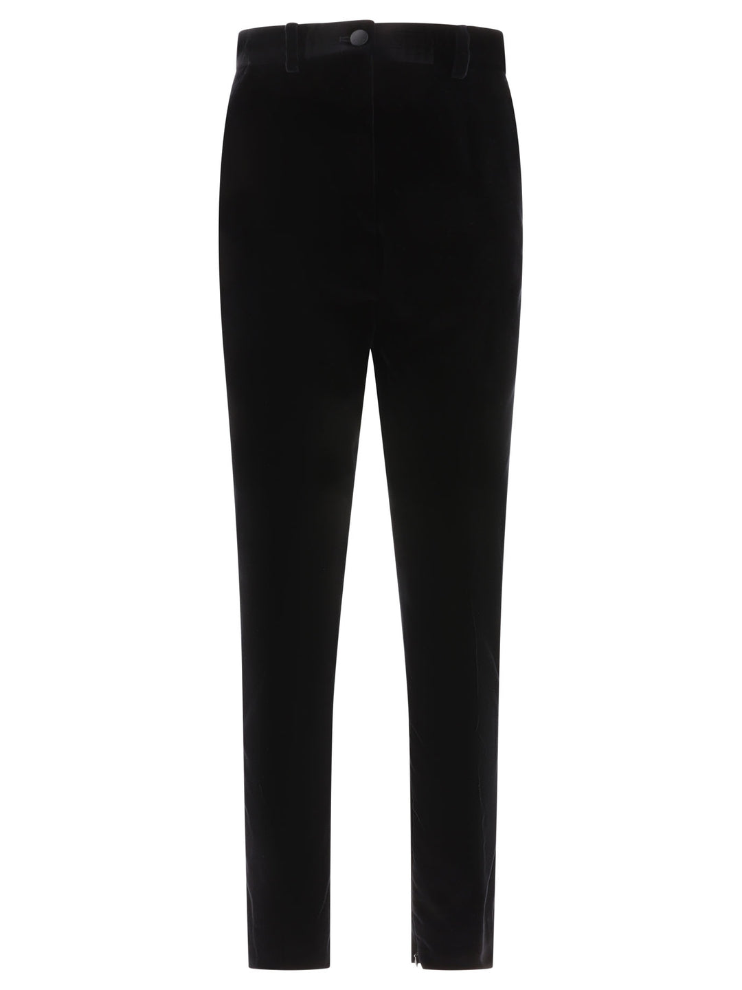 Velvet Cigarette Trousers Black