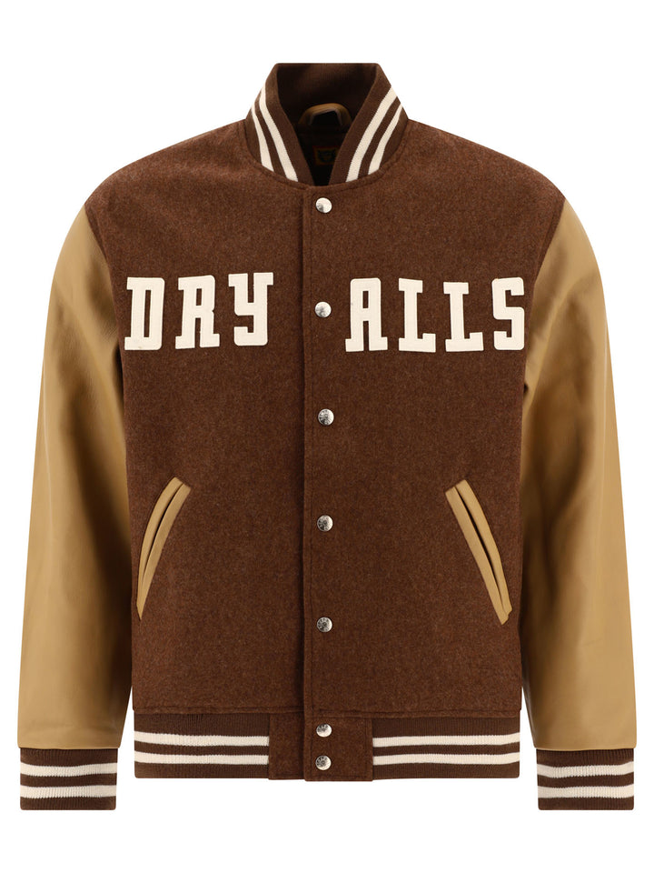 Varsity Bomber Jacket Jackets Brown