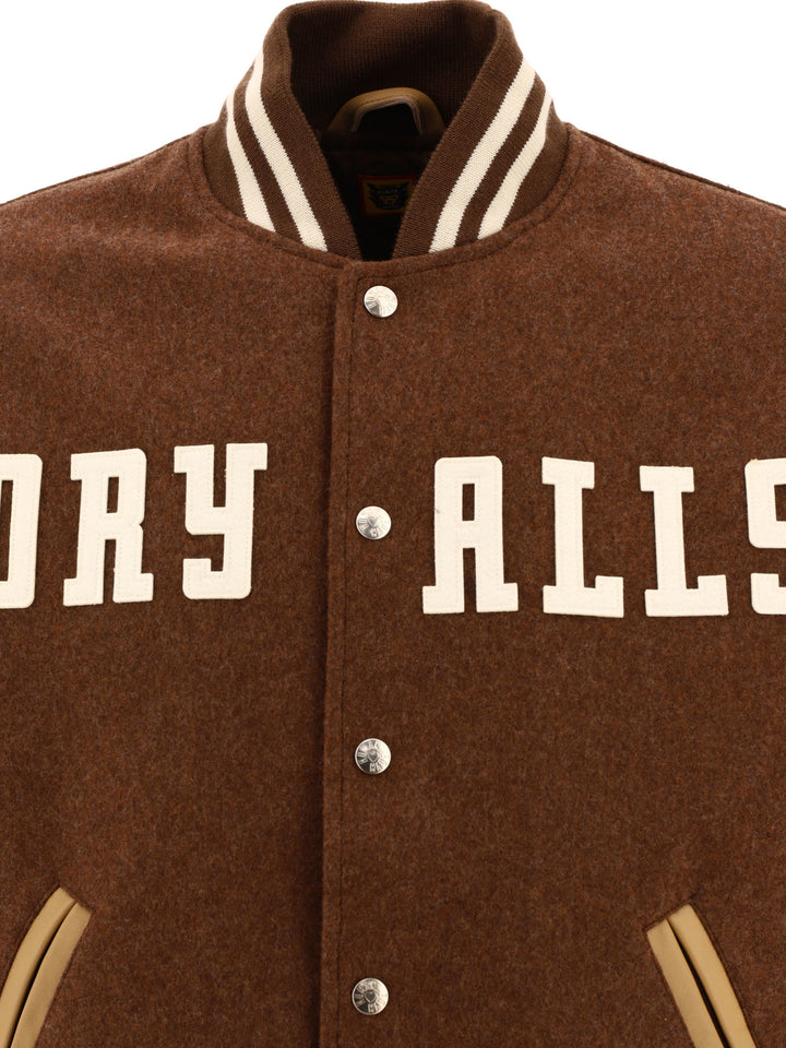 Varsity Bomber Jacket Jackets Brown