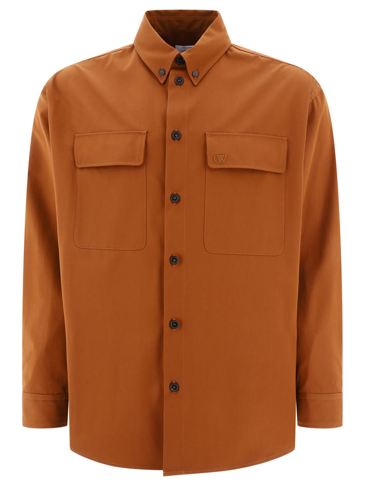 Embroidered Shirt Shirts Brown