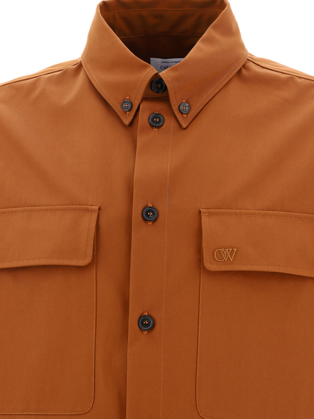 Embroidered Shirt Shirts Brown