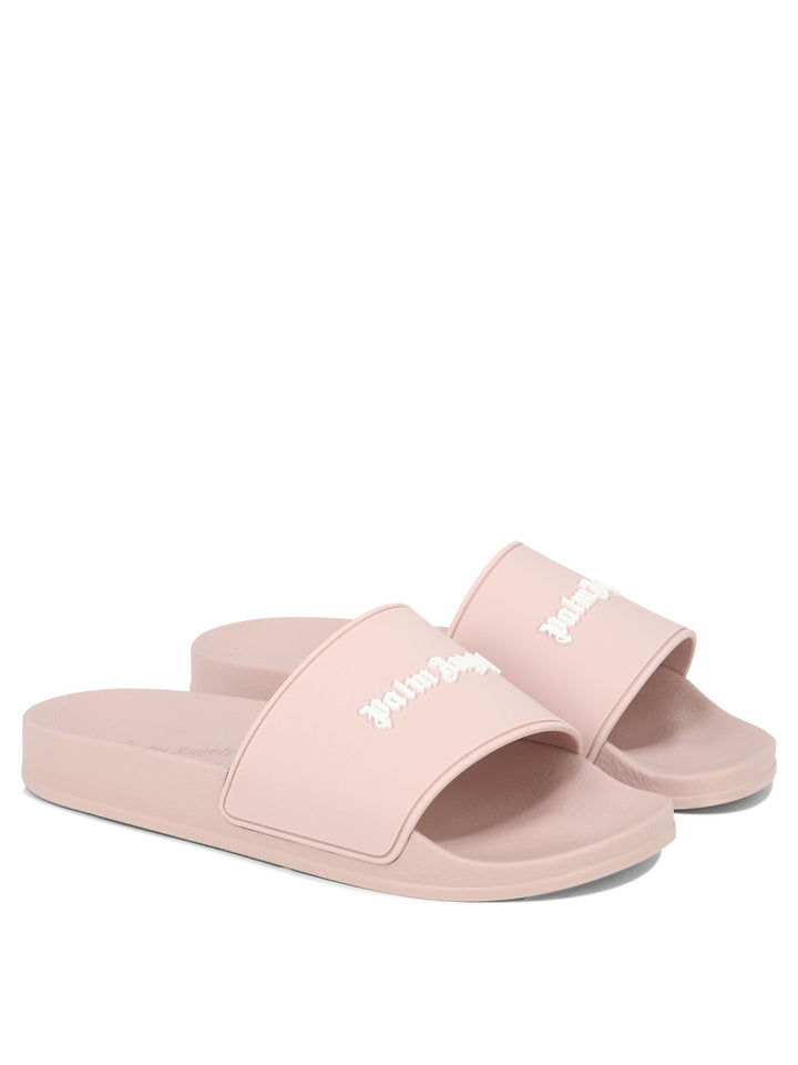 Logo Pool Sandals Pink