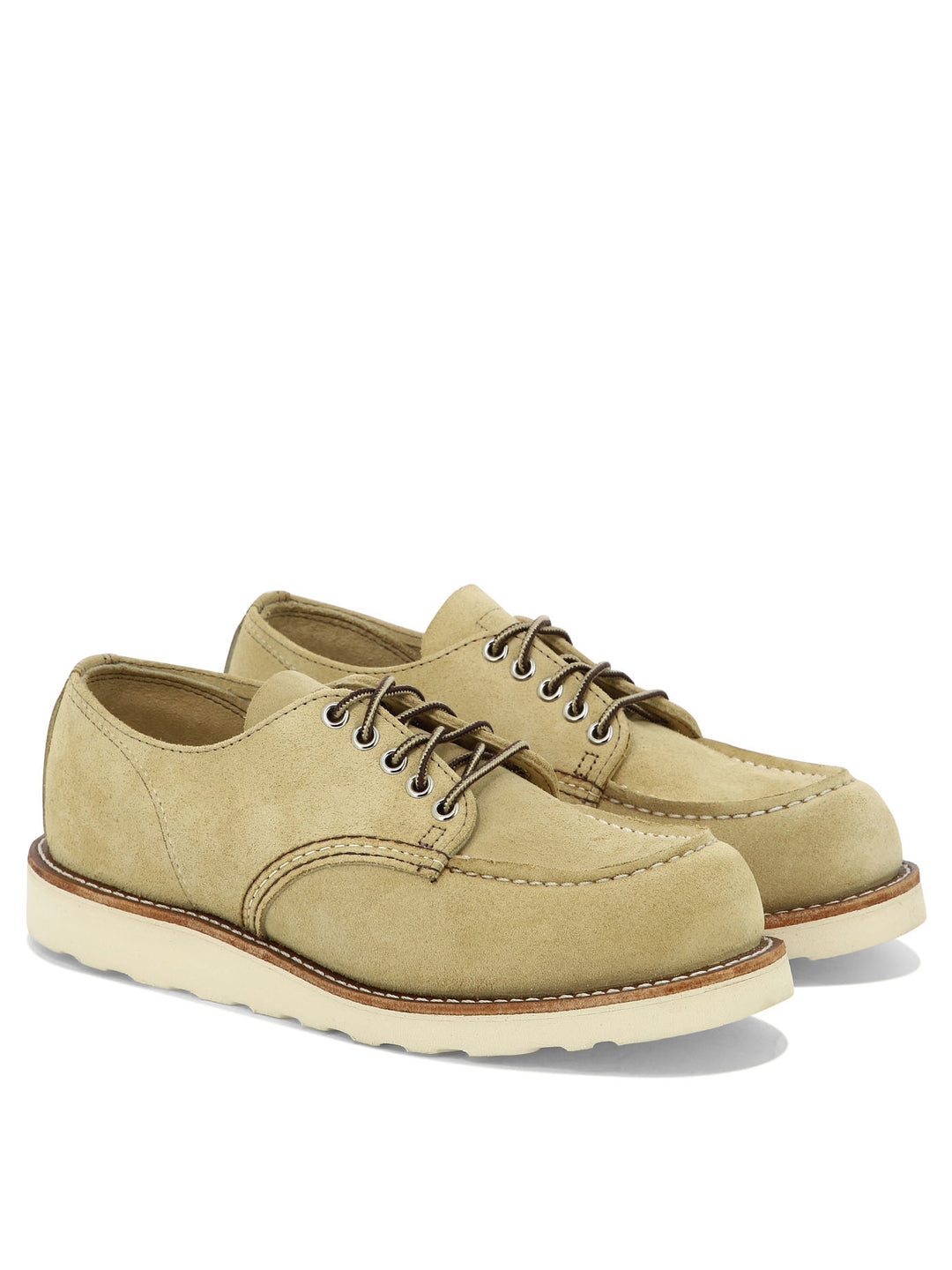 Shop Moc Oxford Lace-Up Shoes Beige