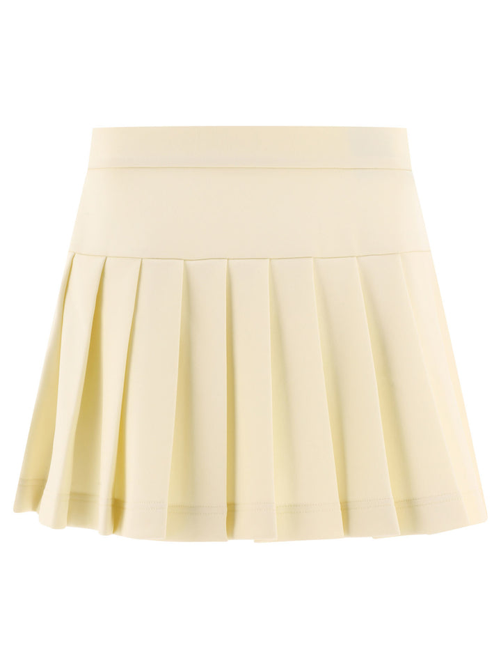 Pleated Track Skirt Skirts Beige