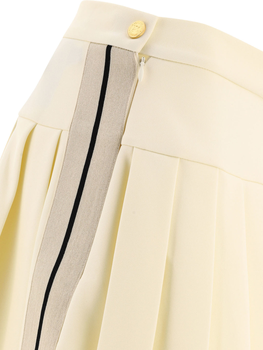 Pleated Track Skirt Skirts Beige