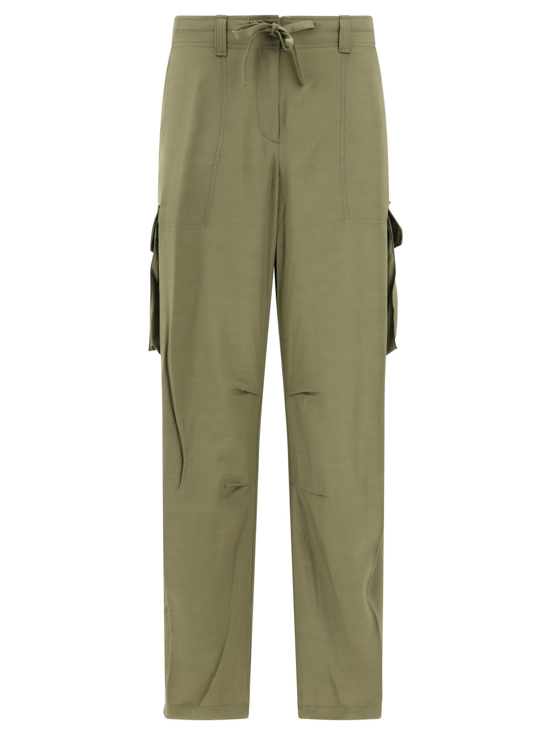 Wide Cargo Trousers Green