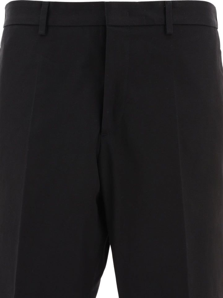 Gabardine Trousers Black