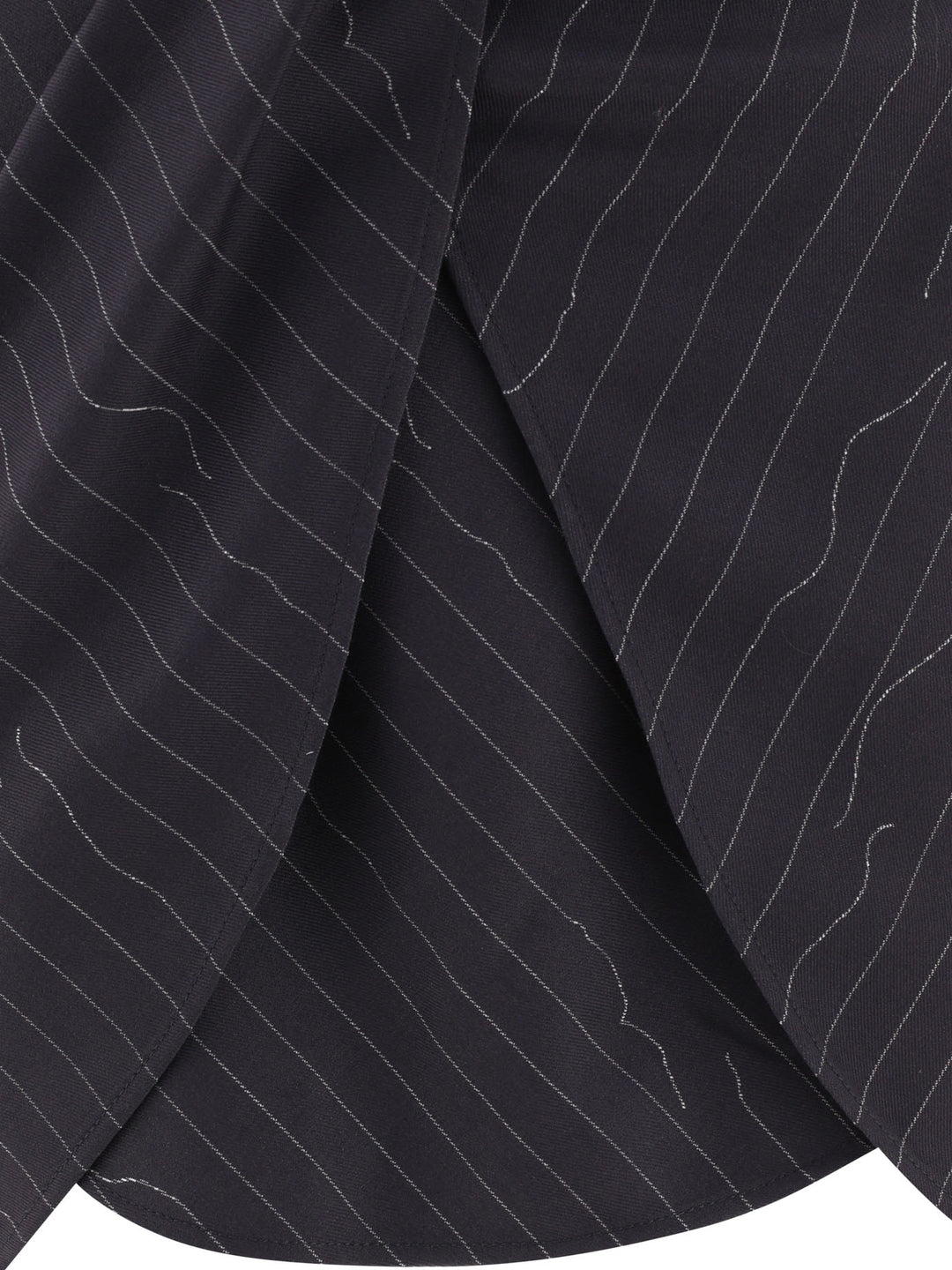 Pinstripe Twist Skirts Grey