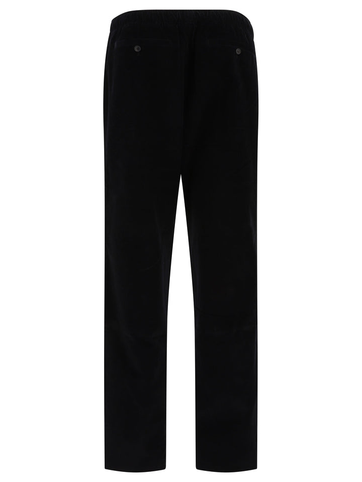 Corduroy Wide Trousers Black