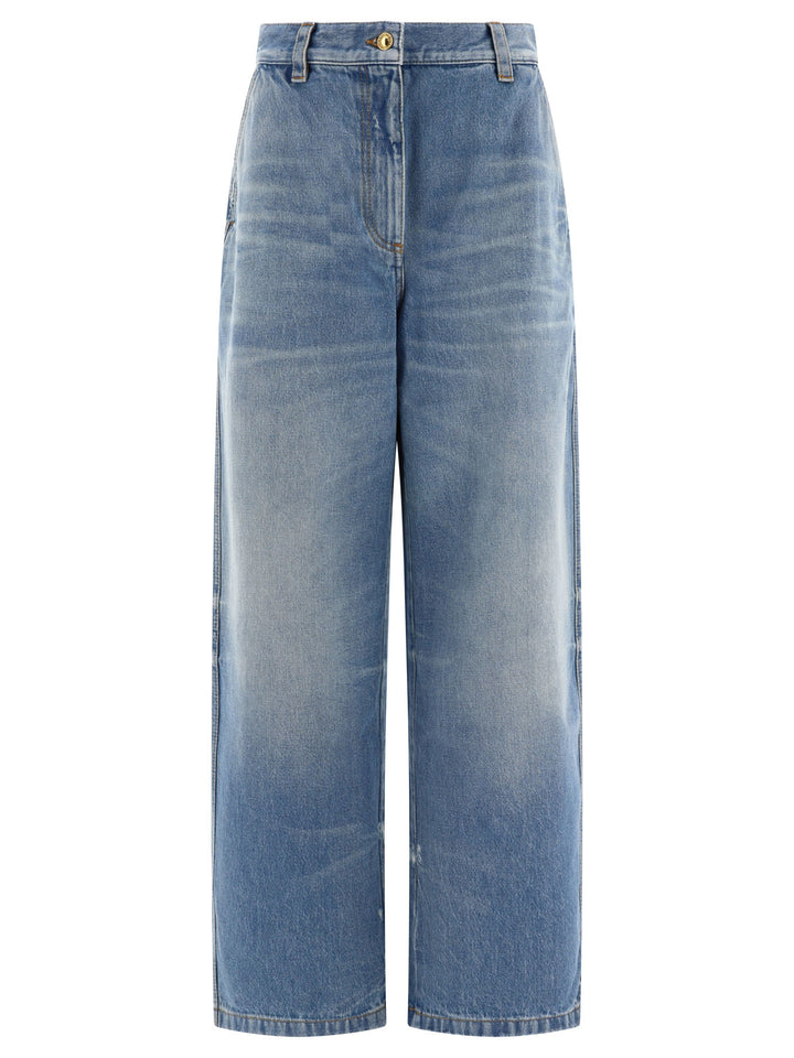 Washed Logo Jeans Light Blue