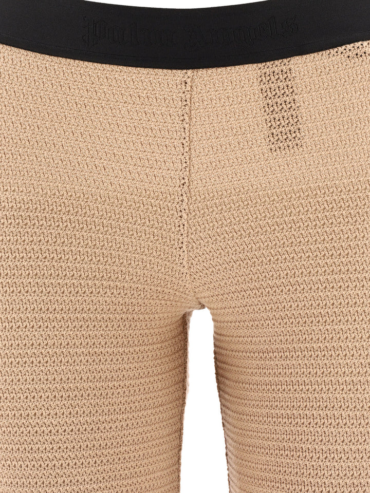 Logo Tape Trousers Beige